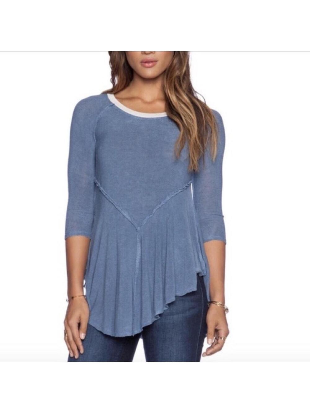 Free People Intimately blue boho hippie asymmetrical tunic Size XS